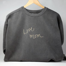 Load image into Gallery viewer, Custom Handwriting Embroidered on Premium Crewneck Sweatshirt
