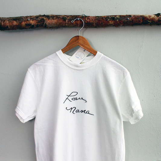 Handwriting Embroidered T-Shirt
