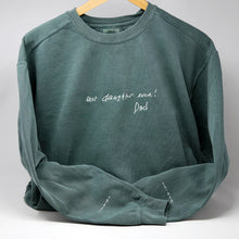 Load image into Gallery viewer, Custom Handwriting Embroidered on Premium Crewneck Sweatshirt