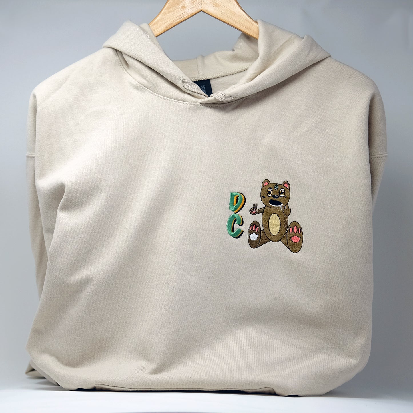 Custom Art Embroidered on Basic Hoodie