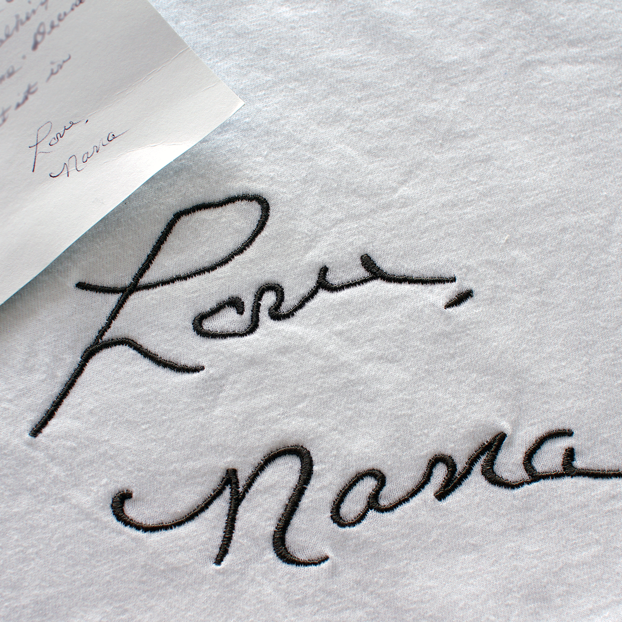 Handwriting Embroidered Hoodie