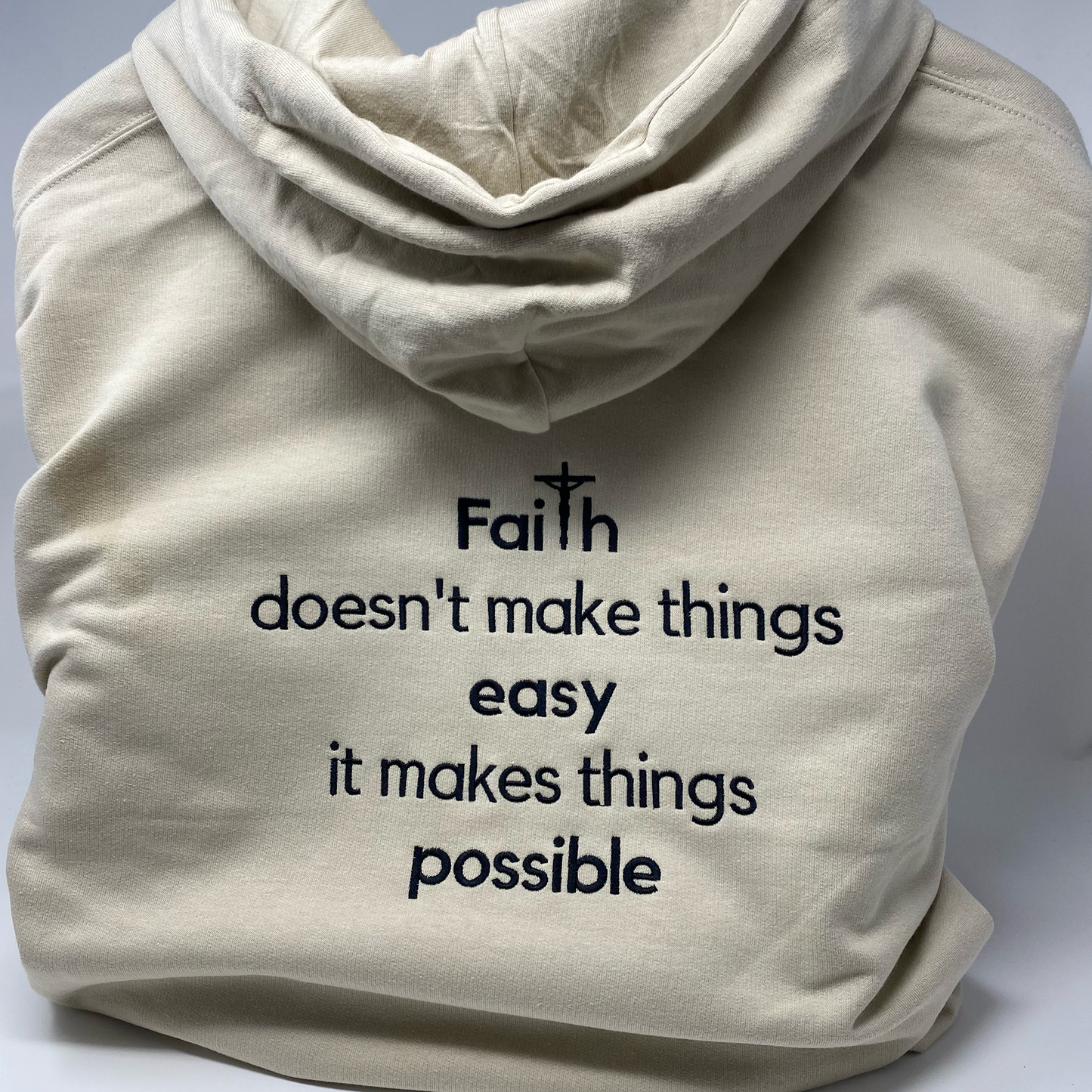 Custom Art Embroidered on Basic Hoodie