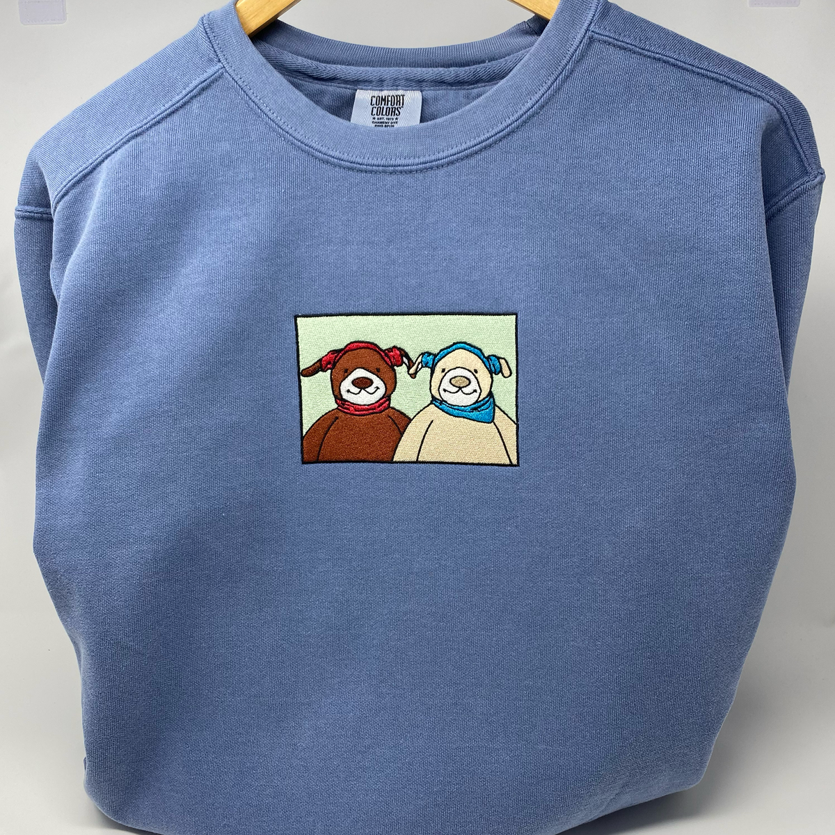 Kids' Drawing Embroidered Crewneck Sweatshirt
