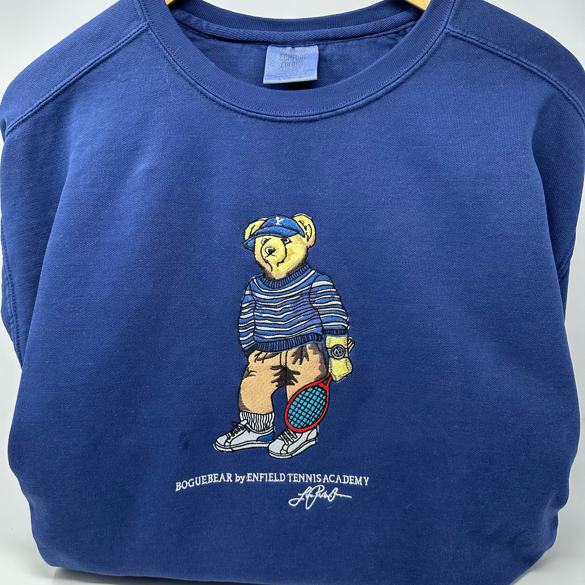 Custom Art Embroidered on Premium Crewneck Sweatshirt