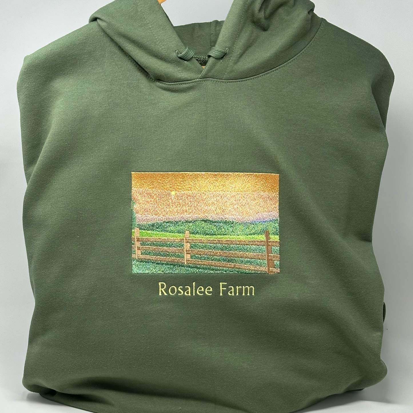 Custom Art Embroidered on Basic Hoodie