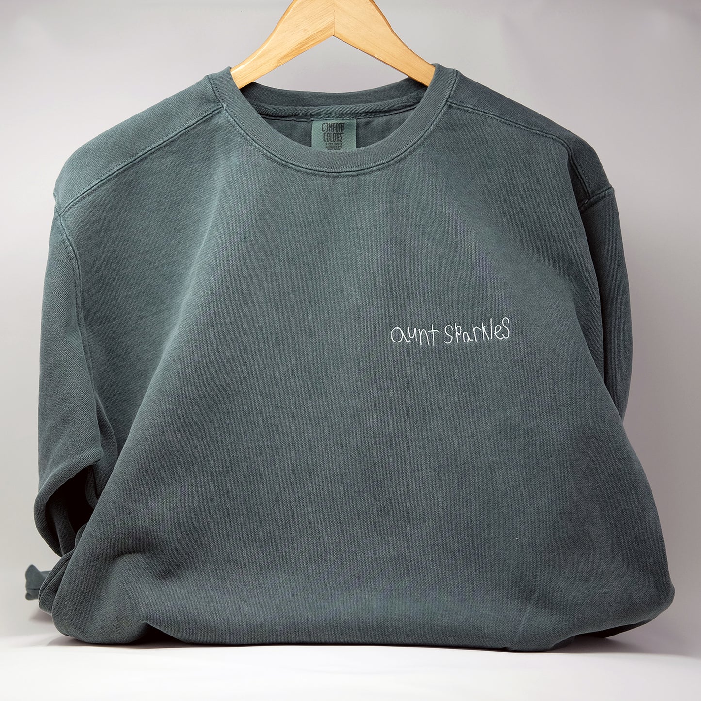 Handwriting Embroidered Crewneck Sweatshirt