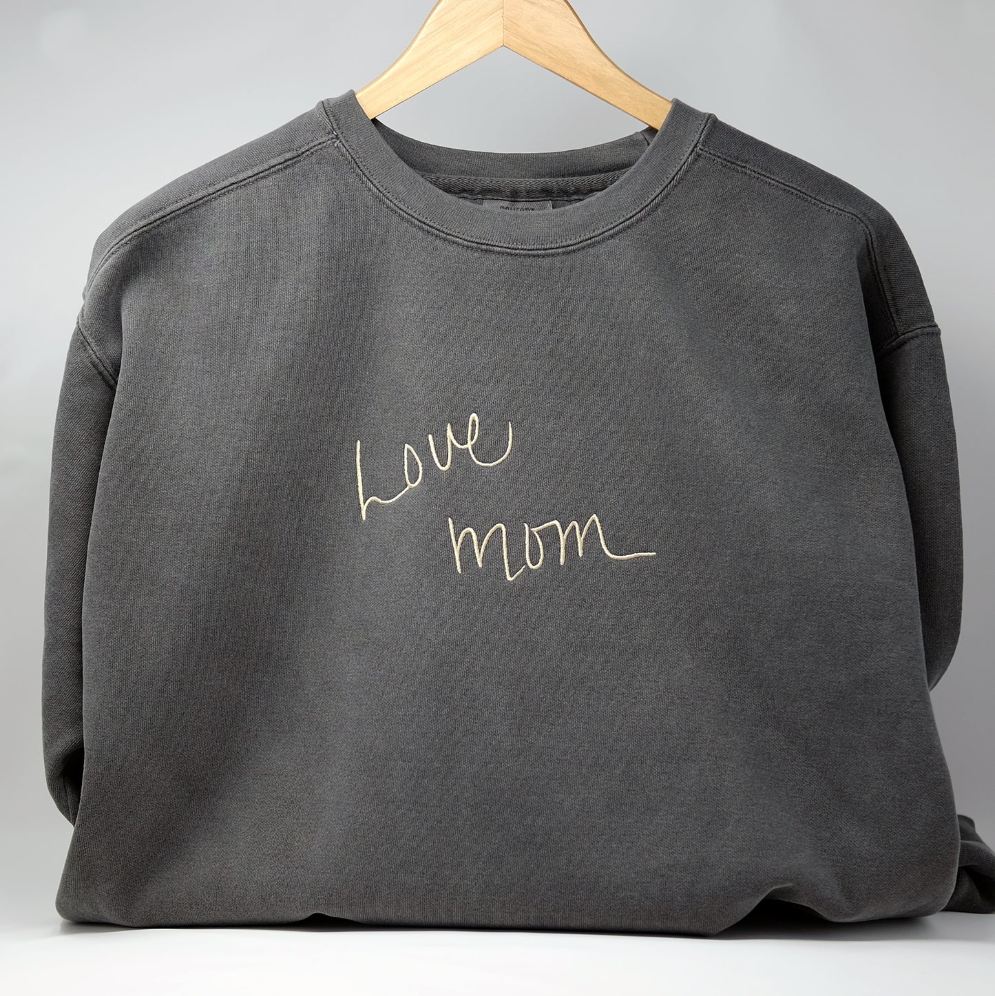 Handwriting Embroidered Crewneck Sweatshirt