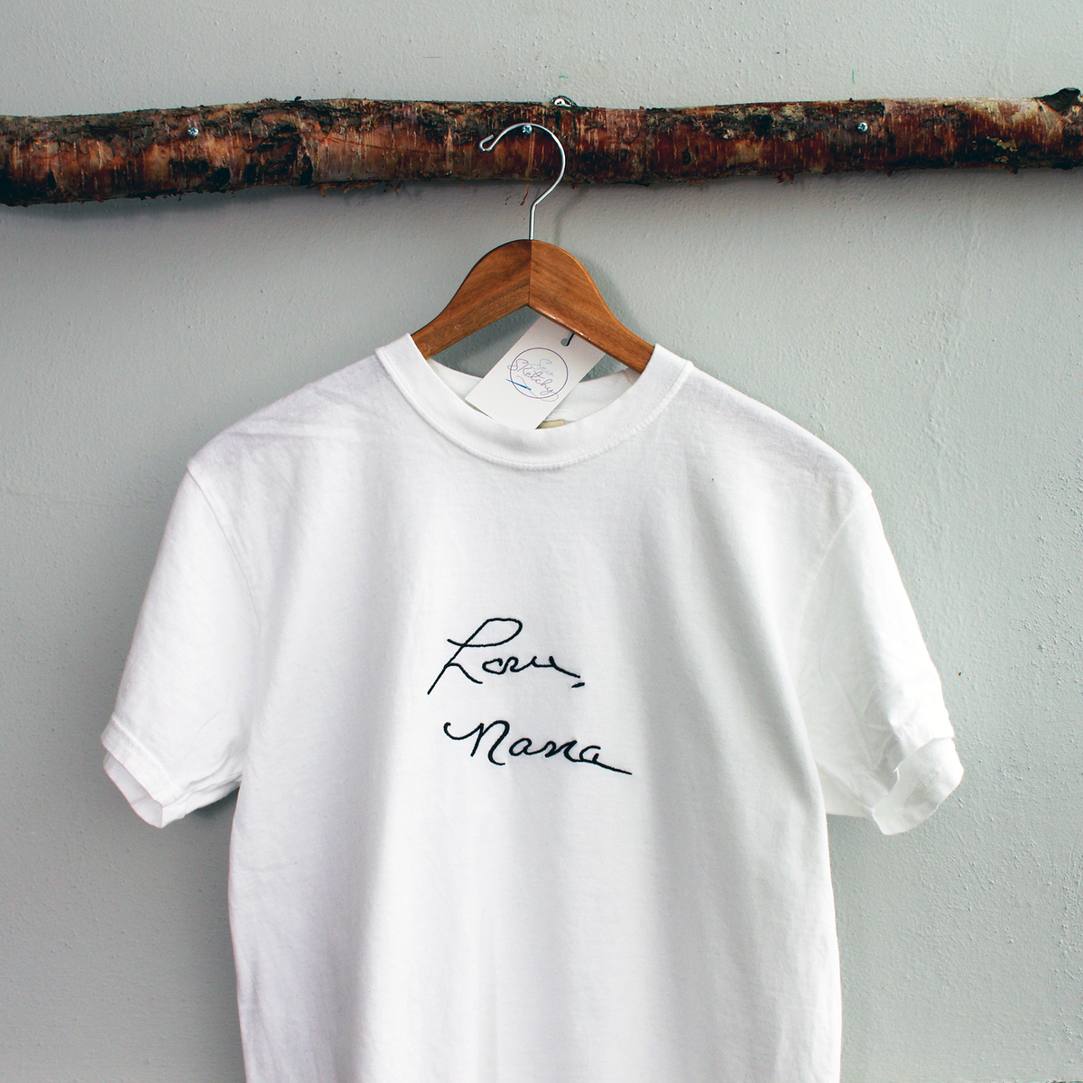 Handwriting Embroidered T-Shirt