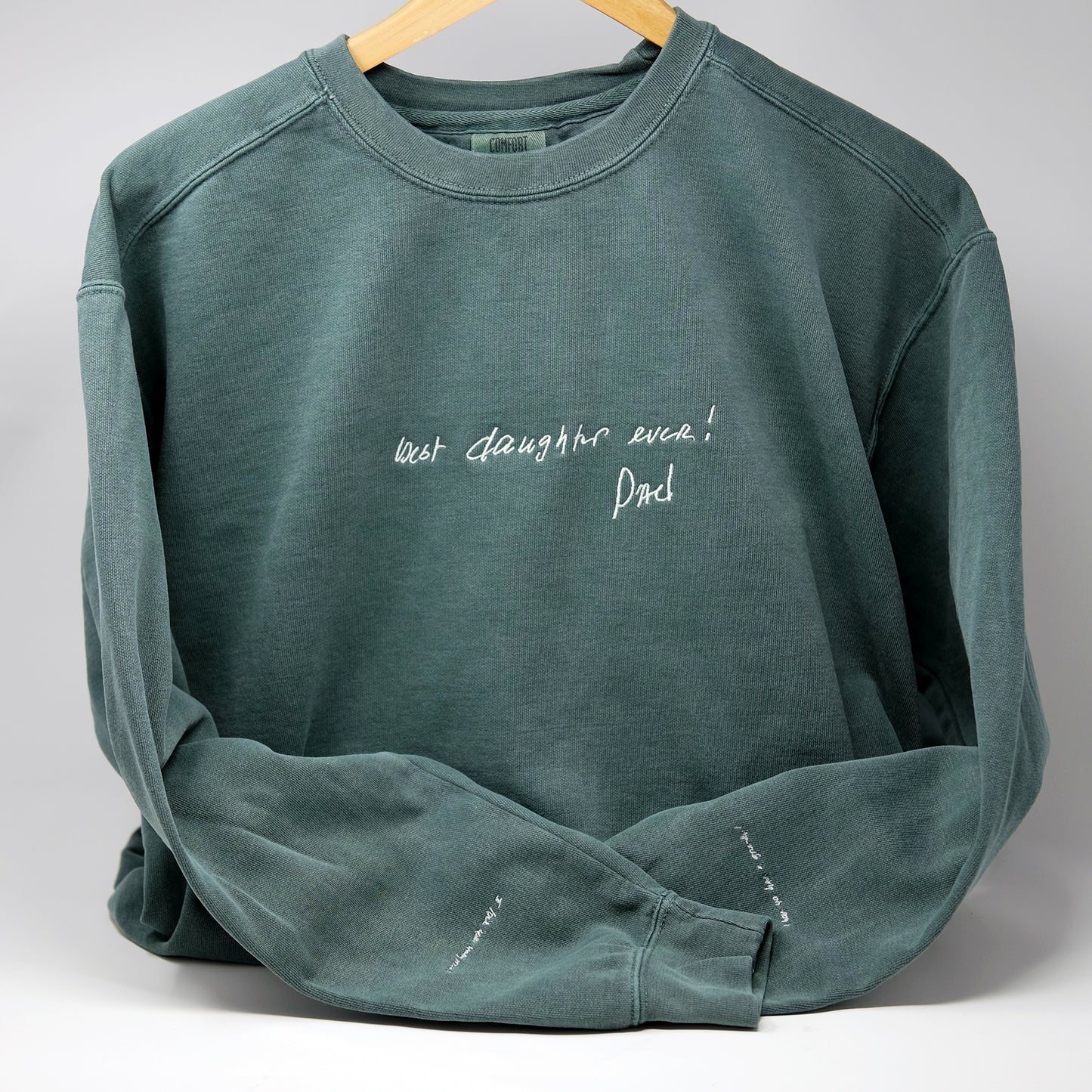 Handwriting Embroidered Crewneck Sweatshirt