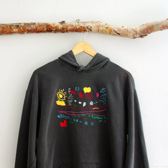 Kids' Drawing Embroidered Hoodie